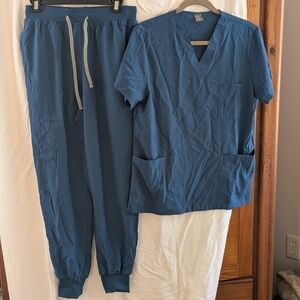 Women's Blue Scrub Set